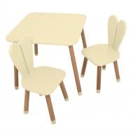 Комплект ArinWOOD Зайчик (столик + 2 стула) 04-025BEIGE-2 слоновая кость