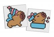 Алмазная мозаика на наклейке - Капибара празднует, набор из 2 шт. Ideyka