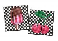 Алмазная мозаика на магните - Вишня и лёд, набор из 2 шт. Ideyka