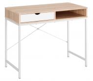 Стіл письмовий Компаніт Лофт-10 763х950х480 мм білий/дуб комбі