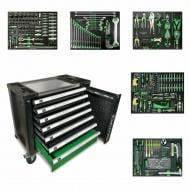 Набір ручного інструменту ROCKFORCE у візку 7-ми поличному 274+12пр. та додатковою бічною секцією 286 шт. RF-55300+12