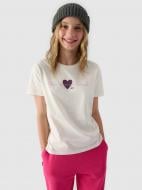 Футболка 4F TSHIRT F1545 4FJWAW24TTSHF1545-11S р.140 бежевий