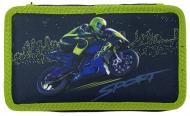 Пенал школьный 2-ярусный Motobike 21408C CLASS разноцветный принт
