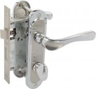 Замок врезной с ручками Червона Лінійка Kumru WC 62 мм никель