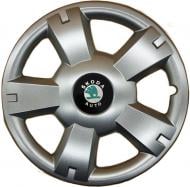 Колпак для колес SJS Skoda (зелена) 201 R14" 4 шт. серебряный (106601)