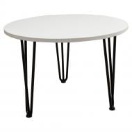 Стол журнальный Zac белый Аляска/черный 600x430 мм