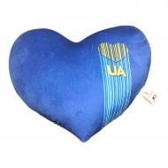 Подушка декоративна Сердечко 37x37 см жовто-блакитний Анна