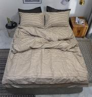 Комплект постельного белья 140-141 Полоски латте 2,0 бежевый Zastelli