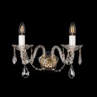 ВІТРИНА! Бра ArtGlass 2x40 Вт E14 латунь/кришталь E 0100/02/20 CL