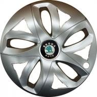Колпак для колес SJS Skoda (зелена) 229 R14" 4 шт. серебряный (106904)