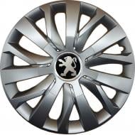 Колпак для колес SJS Peugeot 345 R15" 4 шт. серебряный (106923)