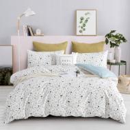 Комплект постельного белья Noto 1,5 белый с голубым La Nuit