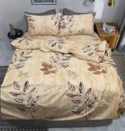 Комплект постільної білизни 588 Листя євро бежевий Zastelli Комплект постільної білизни 588 Листя євро бежевий Zastelli