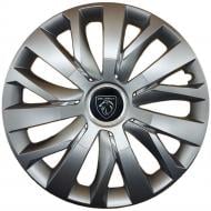 Колпак для колес SJS Peugeot NEW 227 R14" 4 шт. серебряный (107380)