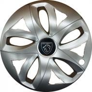 Колпак для колес SJS Peugeot NEW 227 R14" 4 шт. серебряный (107383)