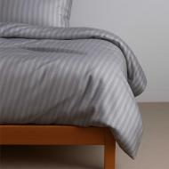 Пододеяльник Boston Soft Grey Stripe 175x210 см светло-серый U-tek Пододеяльник Boston Soft Grey Stripe 175x210 см светло-серый U-tek