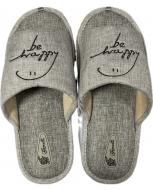 Тапки домашние Gemelli Смайлик р.39 бежевый