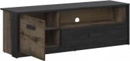 УЦІНКА! Тумба під ТВ BRW Kassel 1д1ш 1500x490x410 мм дуб монастері/дуб чорний (S491-RTV1D1S-DMON/DC) (УЦ №3289)