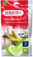 Рукавички латексні OBERY латексні стандартні р. M 2 пар/уп.