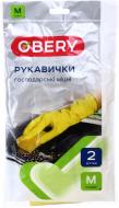 Рукавички латексні OBERY латексні міцні р. M 2 пар/уп. Рукавички латексні OBERY латексні міцні р. M 2 пар/уп.