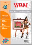 Фотобумага WWM глянцевая с фактурой "Кожа" 200 г/м.кв. (GL200.10)