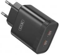 Мережевий зарядний пристрій Xo L105-CC 35W 2хUSB-C Black