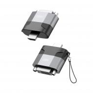 Адаптер Xo GB013 HDMI Male to DVI Female сірий (GB013-HDMIDVI.tranish)