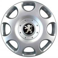 Ковпак для коліс SJS Peugeot 208 R14" 4 шт. срібний (090637)