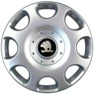 Колпак для колес SJS Skoda 208 R14" 4 шт. серебряный (090639)
