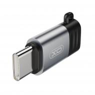 Перехідник Xo NB263B Lightning to USB-C grey (NB263B.tranish)