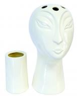 Ваза керамическая Nana ceramics Голова 43 см белый глянец