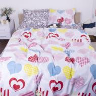 Комплект постельного белья Бязь Ranforce Elite 17-0532 Bright hearts 143х210 см мультиколор MirSon
