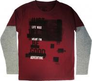 Футболка для мальчика LOSAN р.158 бордовый 1346