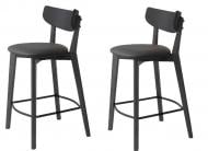Стул барный Unique Furniture PERO 500x930x470 мм 2 шт. черный