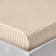 Простынь на резинке beige STRIPE 180x200 см бежевый в полоску Zastelli