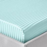 Простынь на резинке mint STRIPE 180x200 см 6009 зеленый Zastelli