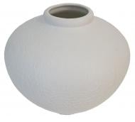 Ваза керамическая Nana ceramics Юла 21 см шелк белый