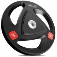 Диск олімпійський 4fizjo металевий прогумований Black 51 мм 1 x 20 кг P-5905973401296