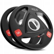 Диск олимпийский 4fizjo металлический прорезиненный Black 51 мм 2 x 5 кг P-5905973401241