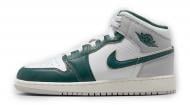 Кроссовки детские демисезонные Jordan AIR 1 MID SE (GS) FQ8088-103 р.38 белые с зеленым