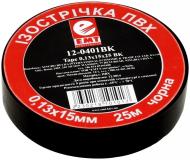 Изолента EMT 0,13x15 мм 25 м черная ПВХ 12-0401 BK