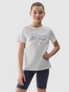 Футболка 4F TSHIRT F1854 4FJWSS25TTSHF1854-11S р.122 білий