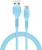 Кабель Acclab USB to Type-C 1,2 м голубой (AL-CBCOLOR-T1BL)