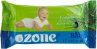 Дитячі вологі серветки Ozone Baby з екстрактом Алое вера 15 шт.