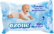 Дитячі вологі серветки Ozone Baby з екстрактом календули і вітаміном Е 20 шт.