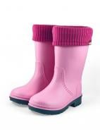 Сапоги резиновые для девочекдетские Alisa Line Win размер 26 розовый