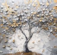 Репродукція Срібний листопад 50x50 см Арт Фемелі
