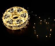 Електрогірлянда лінійна Феєрверк тепла біла світлодіодна (LED) 1500 ламп 30 м (QC6012)