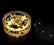 Електрогірлянда лінійна роса на котушці тепла біла світлодіодна (LED) 1000 ламп 100 м (QC6008)