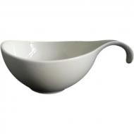 Салатник Ardesto с ручкой 360 мл фарфор белый (AR3745)